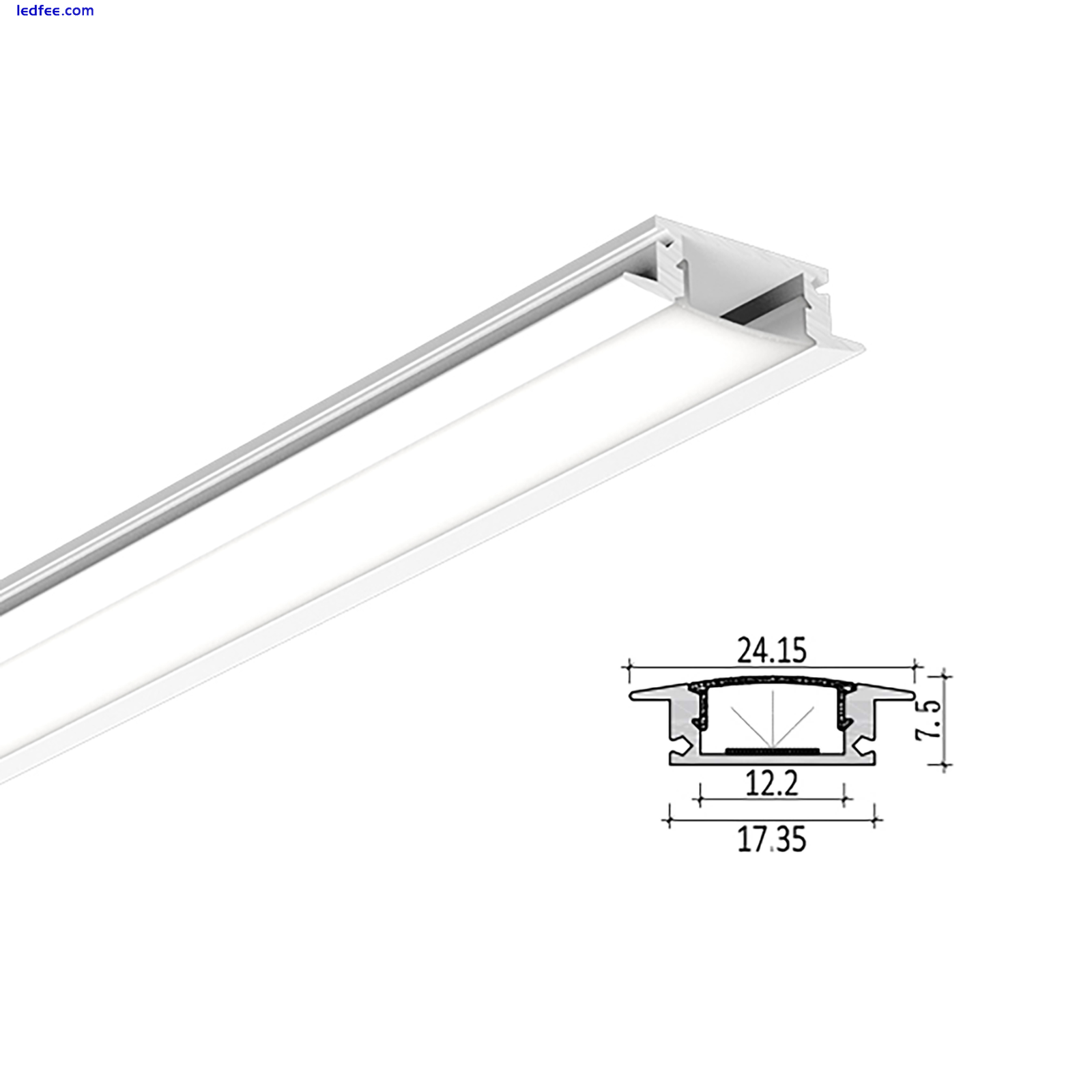 1M 2M LED Profile Aluminium Channel Extrusion Housing Track For LED Strip Light 1 