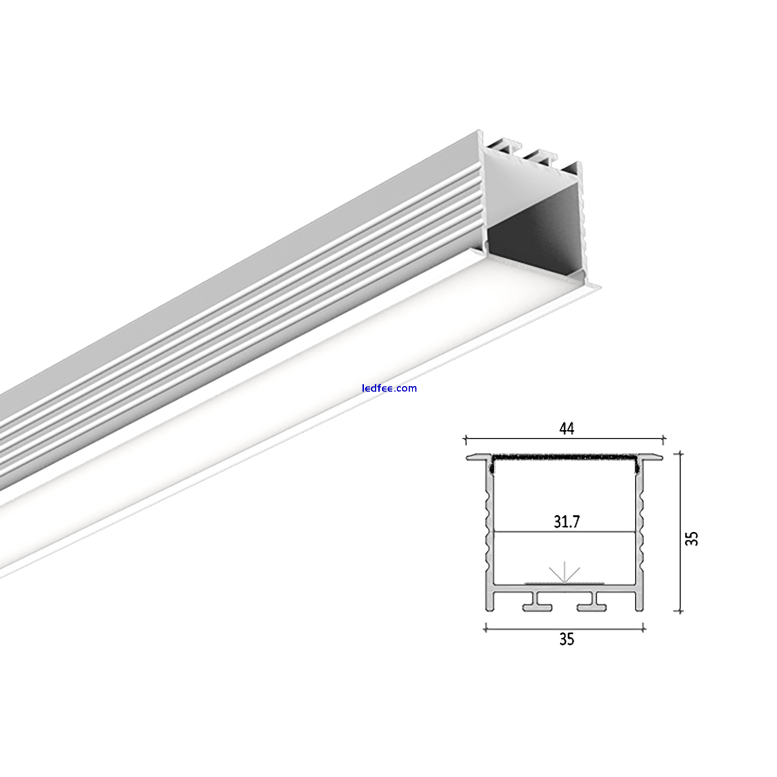 1M 2M LED Profile Aluminium Channel Extrusion Housing Track For LED Strip Light 2 