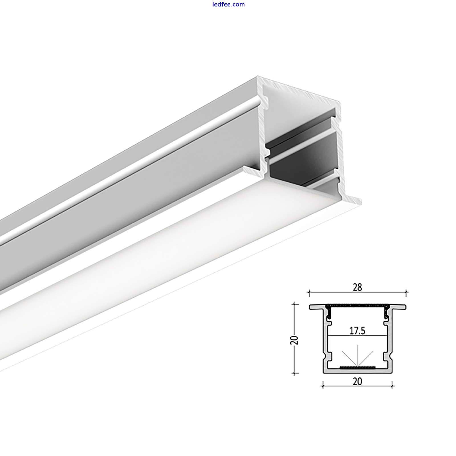 1M 2M LED Profile Aluminium Channel Extrusion Housing Track For LED Strip Light 3 