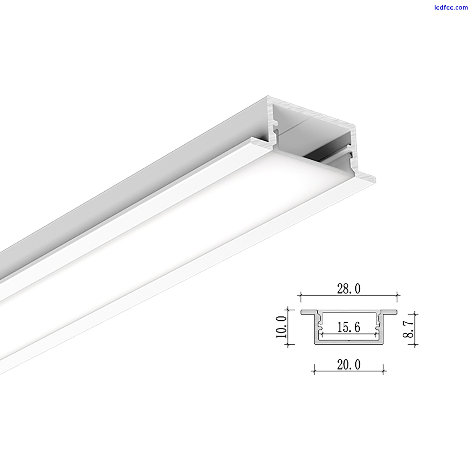 1M 2M LED Profile Aluminium Channel Extrusion Housing Track For LED Strip Light 5 