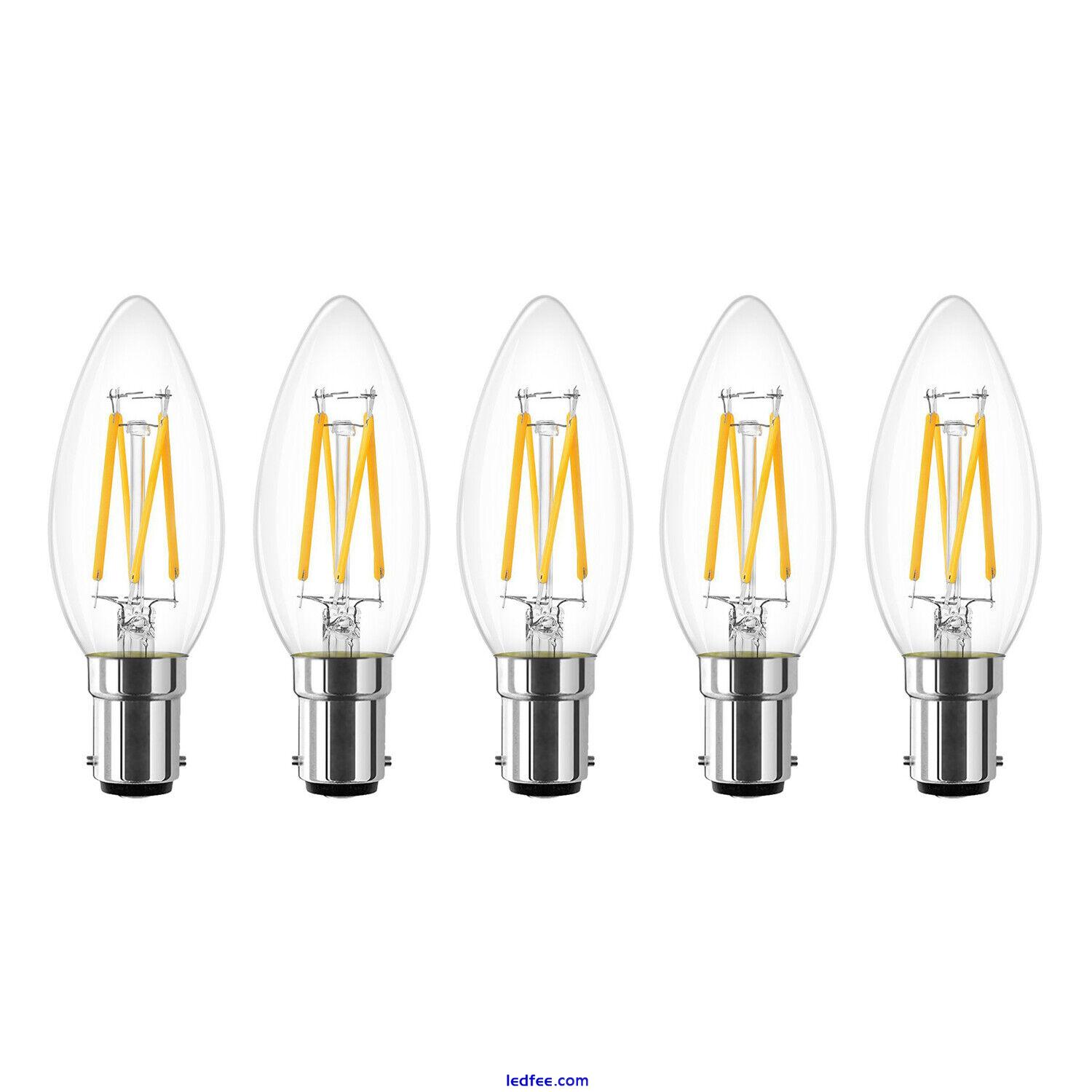 Dimmable 4W B15 Small Bayonet LED Candle Filament Light Bulb Industrial Vintage 3 