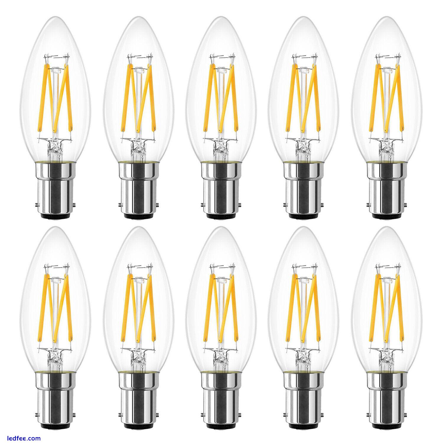 Dimmable 4W B15 Small Bayonet LED Candle Filament Light Bulb Industrial Vintage 4 
