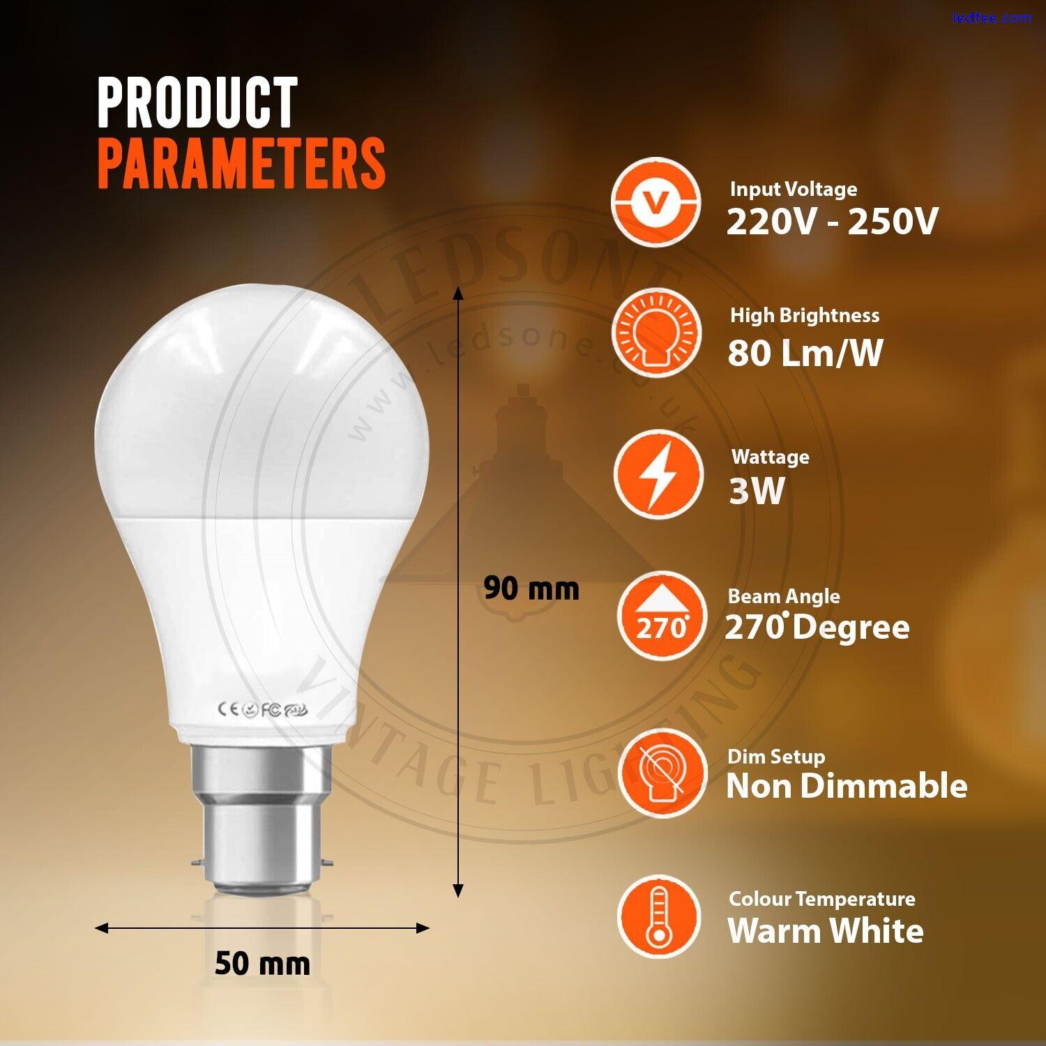 LED Round Golf Light Bulbs SES Screw E27 B22 Lamp Cool / Warm LED Light Bulbs 5 