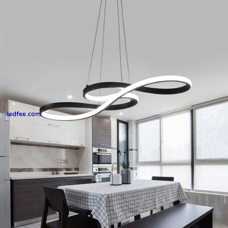 LED Pendant Light Bar Lamp Shop Black Ceiling Lights Kitchen Chandelier Lighting 2 