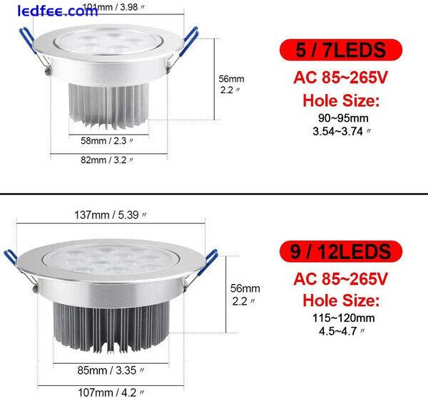 4/10PC 5/7W Recessed Downlight Led Ceiling Lamp 220V 110V Spot Light with Driver 0 