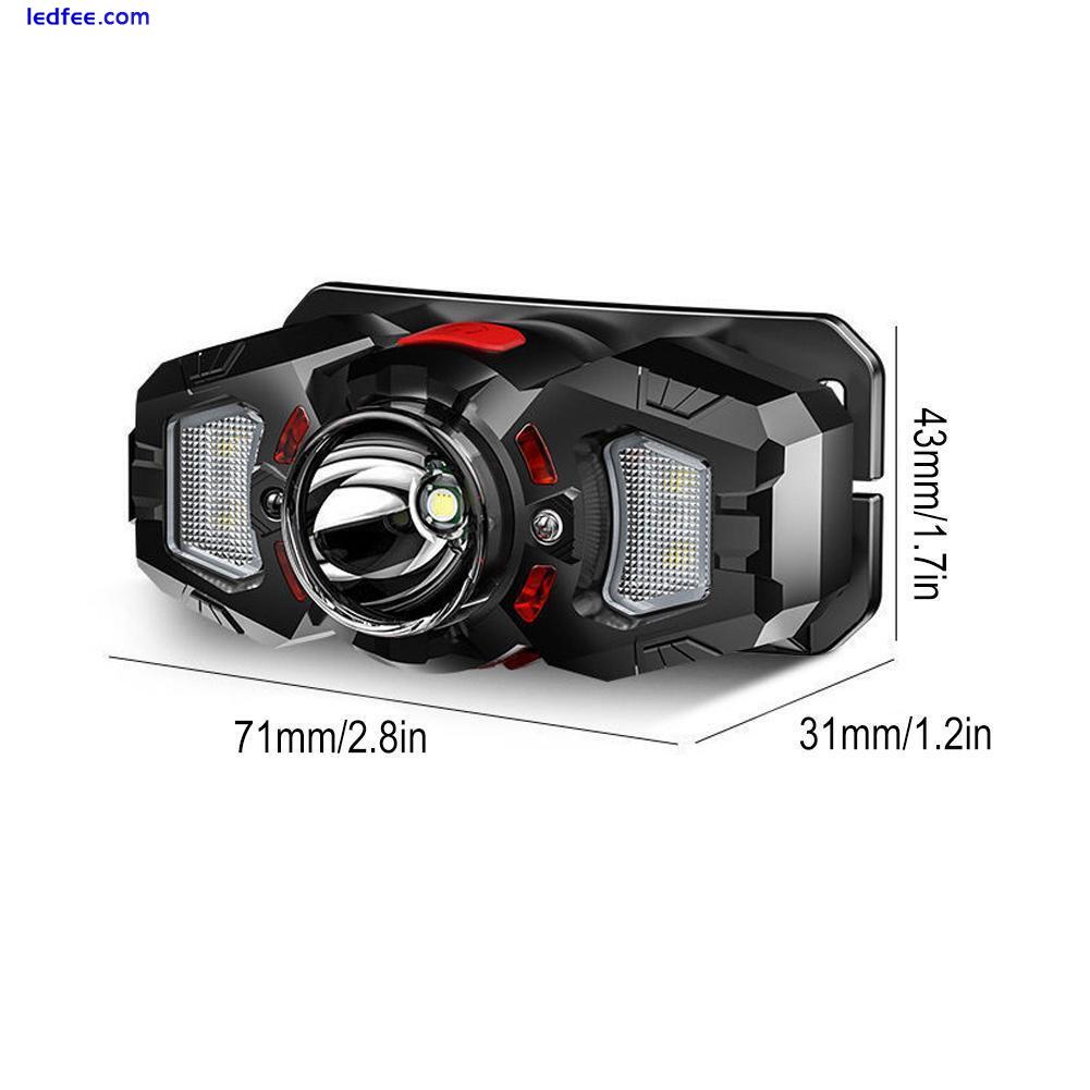 1XSuper Bright Waterproof LED Head Torch Headlight USB Rechargeable HeadlampCAD 4 