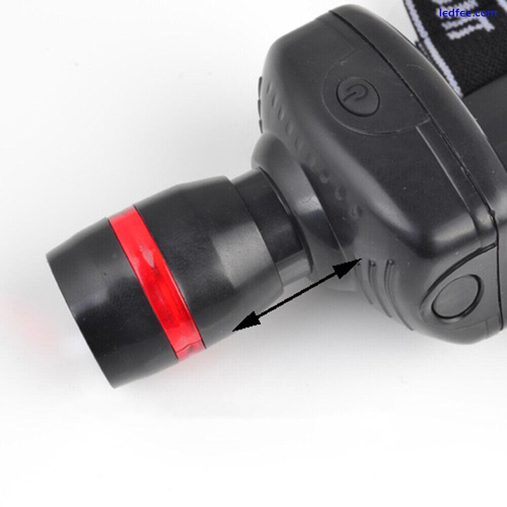 High Power Zoom LED Headband Headlamp 3W Indoor Outdoor Head Light (Black) 4 