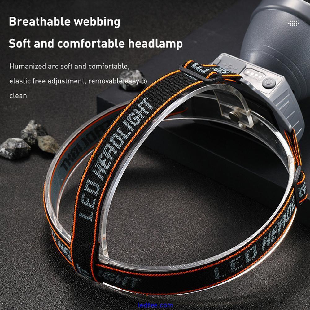 1x SuperBright USB Rechargeable Headlamp Waterproof LED Head Torch Headlights 5 