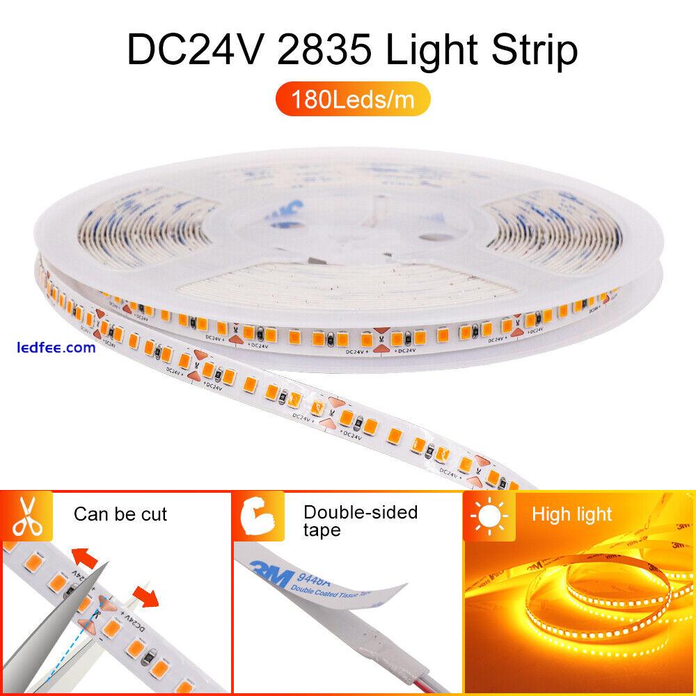 12V/24V 2835 led strip 180LEDs/m 5m 10m/Roll Flexible Tape Rope Strip Lights 5 