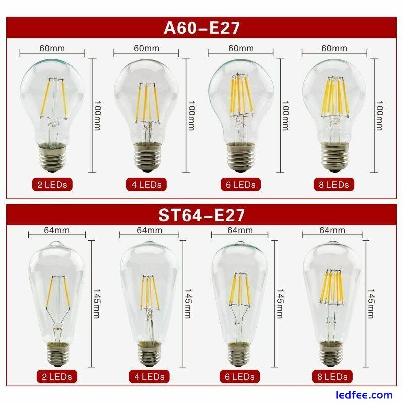 E27 E14 Led Light Bulb Retro Style Edison Vintage Industy Filament Antique Lamp 1 