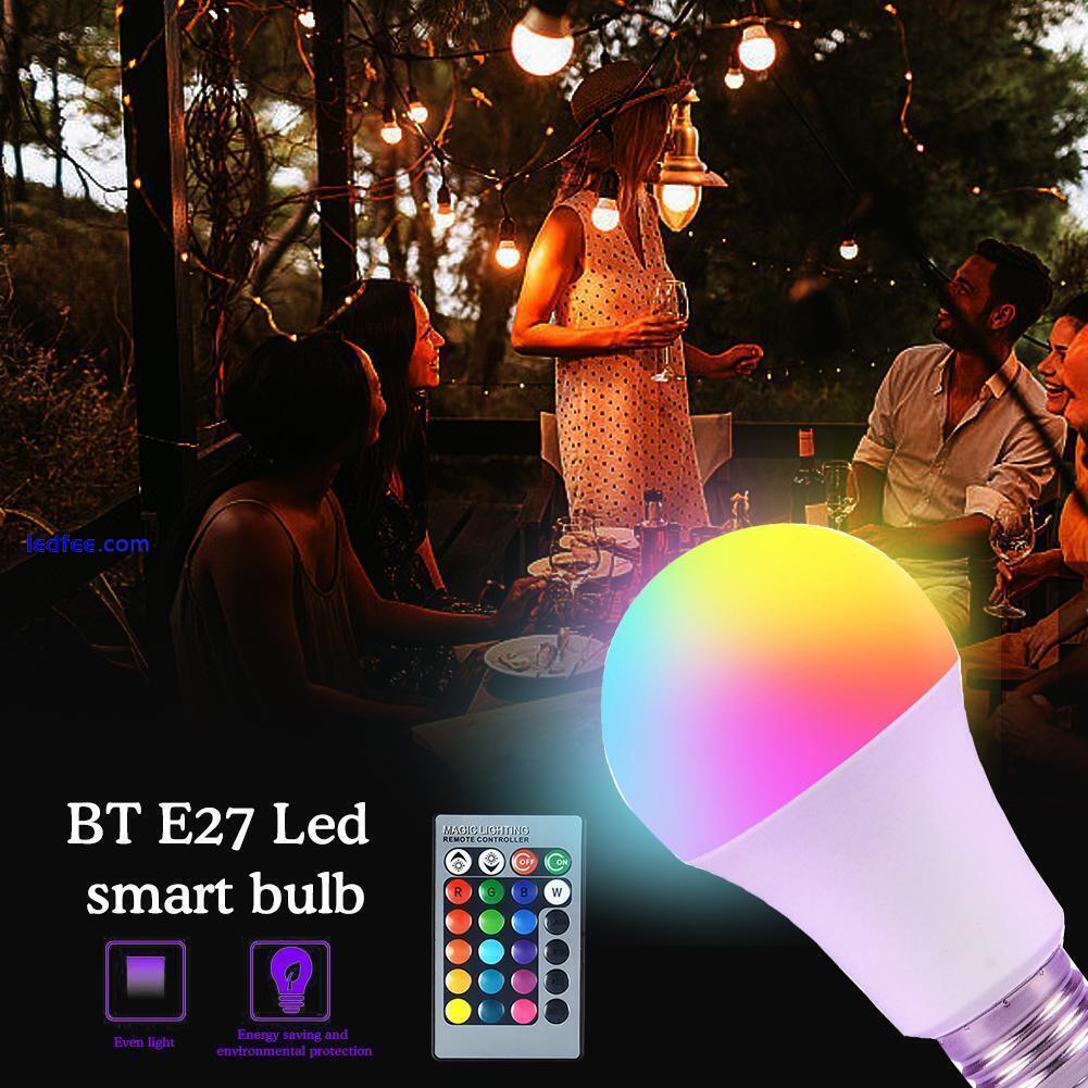 E27 RGBW LED Light Bulb 16-Colors Changing W/ Remote Party Rooms Decor F Q0Y4 1 