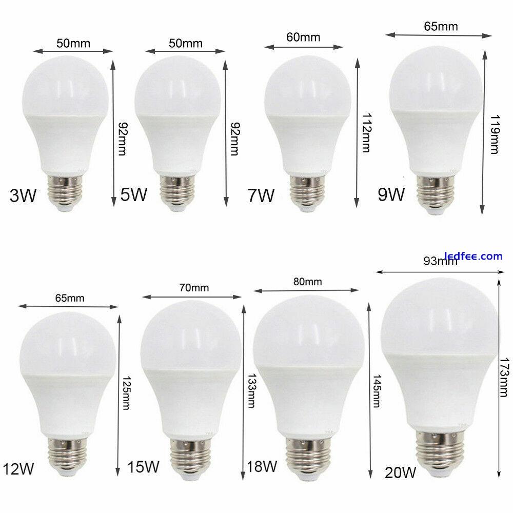 E27 LED Globe Light Bulbs Lamp 3W-20W 220V Energy Saving Cool White Wide Beam 1 