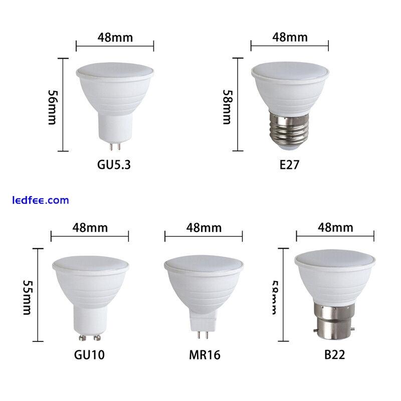 7W GU10 MR16 GU5.3 E27 B22 Dimmable 120 Degree LED Spotlight Bulbs Lamps AC 220V 1 
