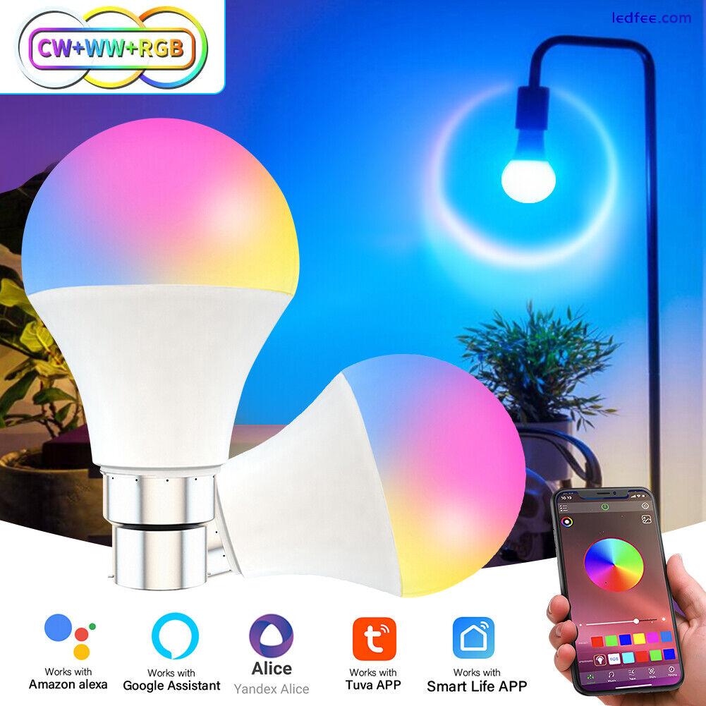 Smart bulb led light B22 9W/15W Alexa google RGB home wifi control remote 2023 1 