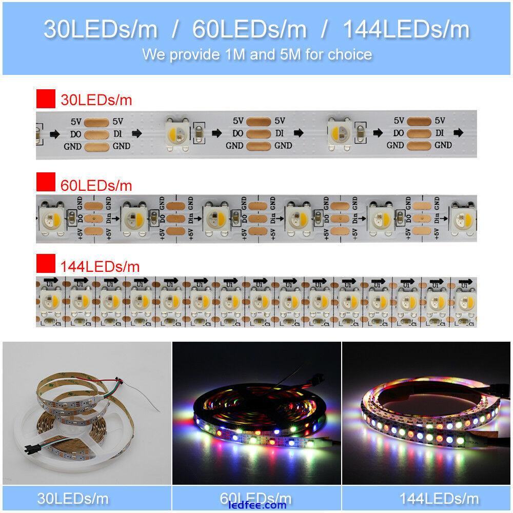 SK6812 RGBW 4in1 ws2812 IC Pixel LED Strip Light IC Individual Addressable 1-5m 4 
