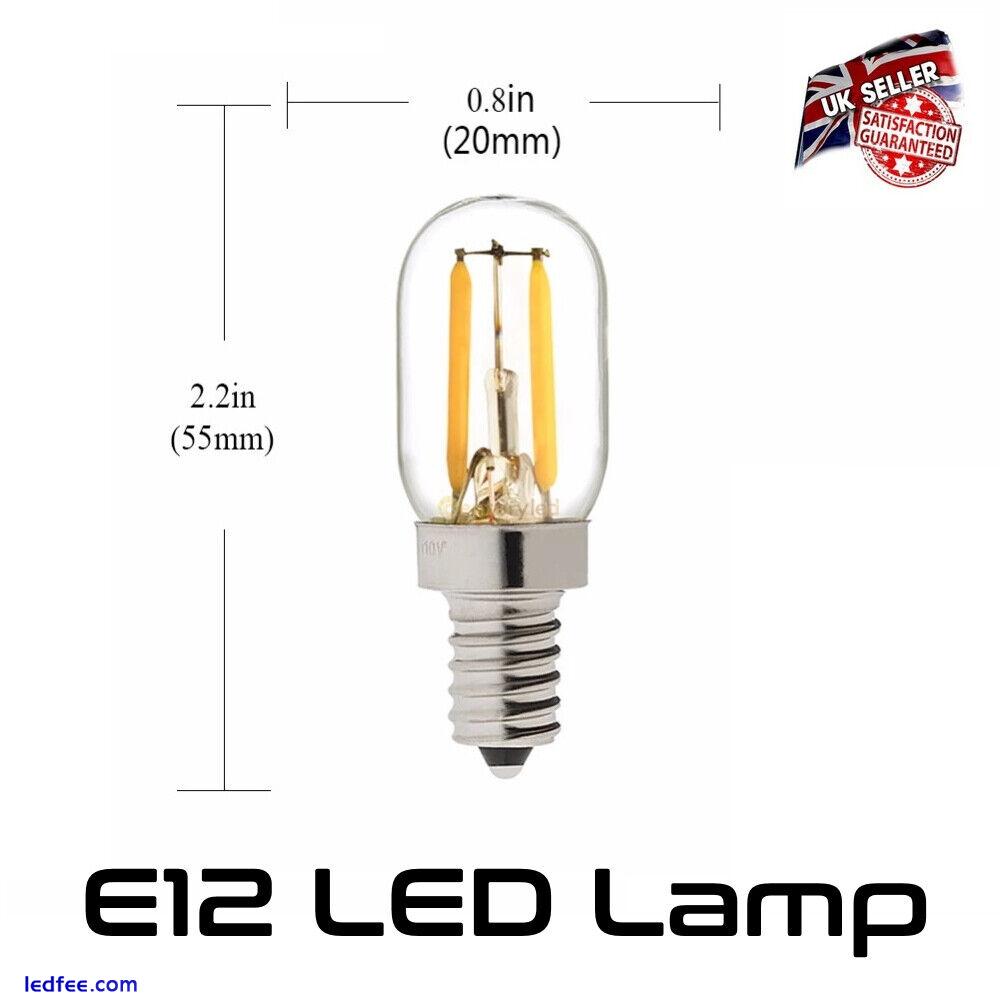 E12 LED Bulb Filament Retro Lamp 1w (10w) Small Screw 240V Warm White Light 0 