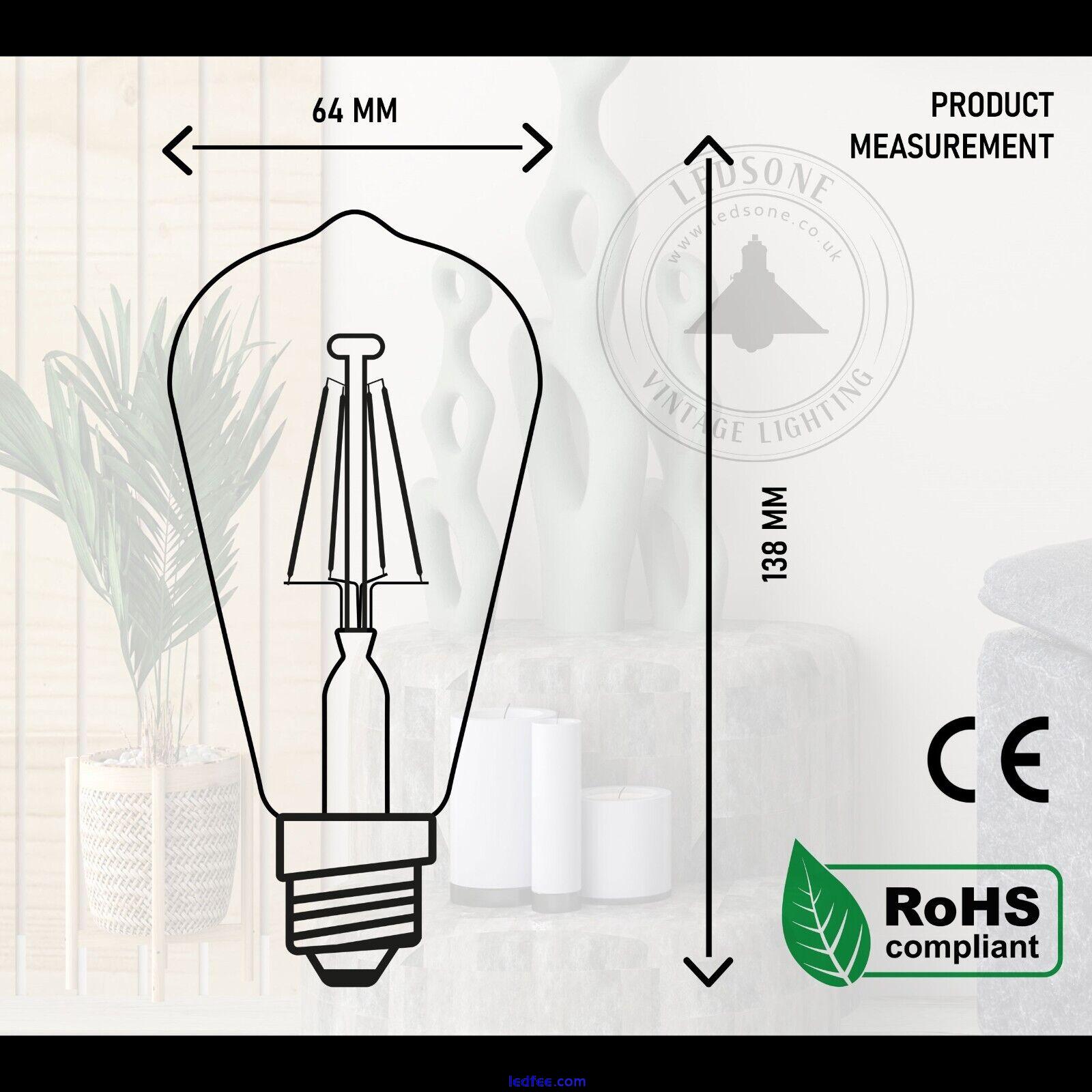 E27 LED Bulbs Vintage Light Filament Dimmable LED Bulb Edison Bulb 4W 8W 1 