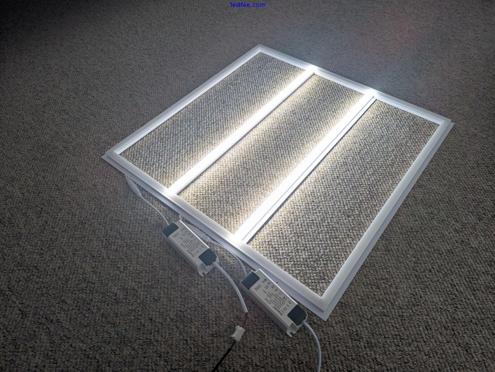 10 X 64W 6500K Grille Frame LED Panel 600x600 - 2 Drivers, Cool White Light 2 