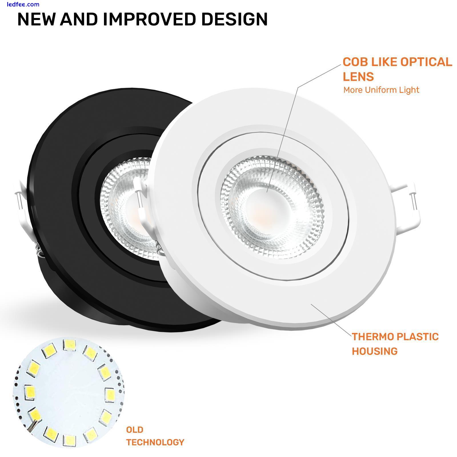 LED Recessed Downlights Dimmable Spot 3CCT Adjustable Tilt Angle Ceiling Lights 4 