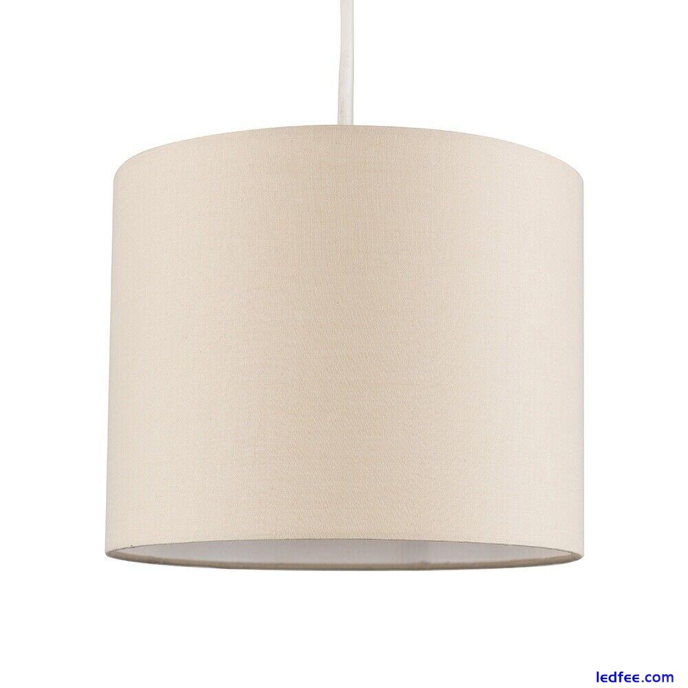 Ceiling Light Shade Lampshade Cotton Drum Pendant Lamp Easy Fit Living Room Home 1 