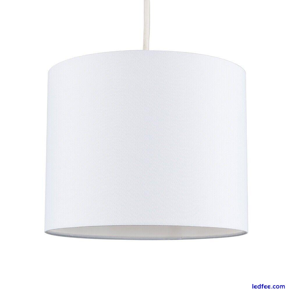 Ceiling Light Shade Lampshade Cotton Drum Pendant Lamp Easy Fit Living Room Home 0 