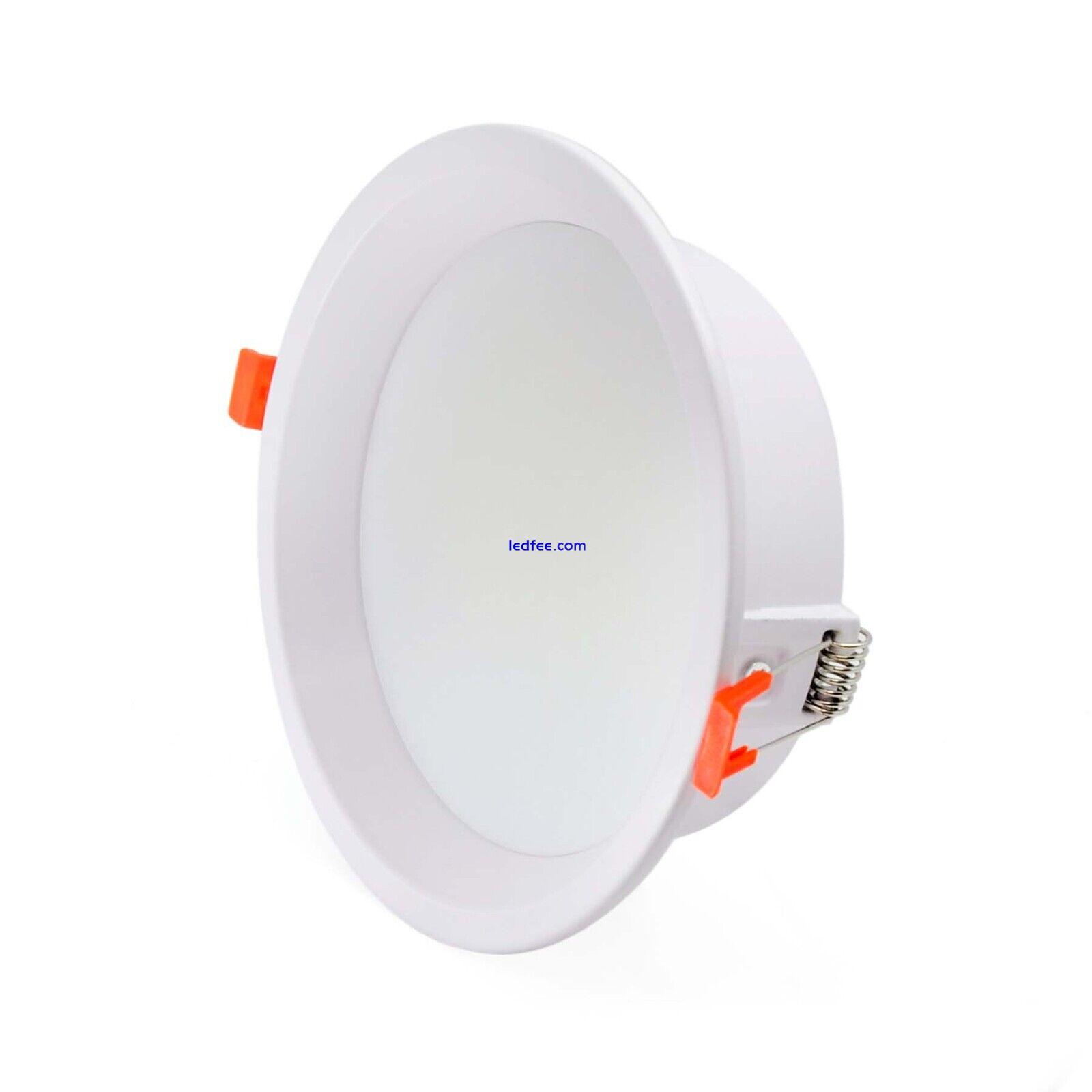 Commercial Backlit LED Downlight Recessed Round Anti-Glare Ceiling Lamp 7W-36W 2 