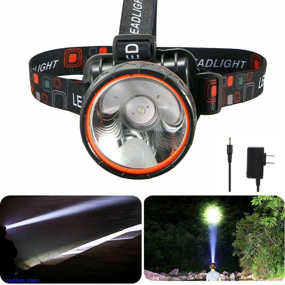 Super Bright Head Torch LED Headlight USB Rechargeable Fishing Camping Headlamp 0 