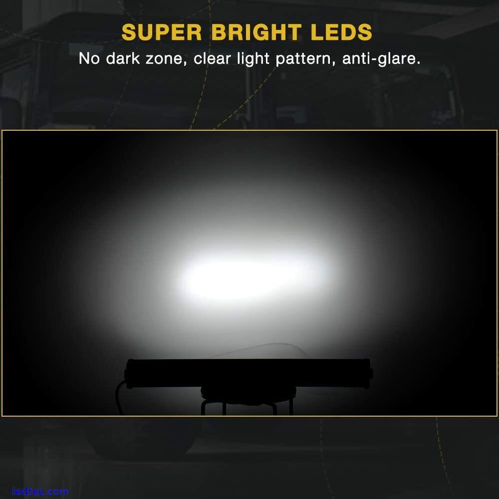 32INCH LED LIGHT BAR Tri Row Spot Flood Combo Truck Offroad 4WD ATV SUV +Wire 2 