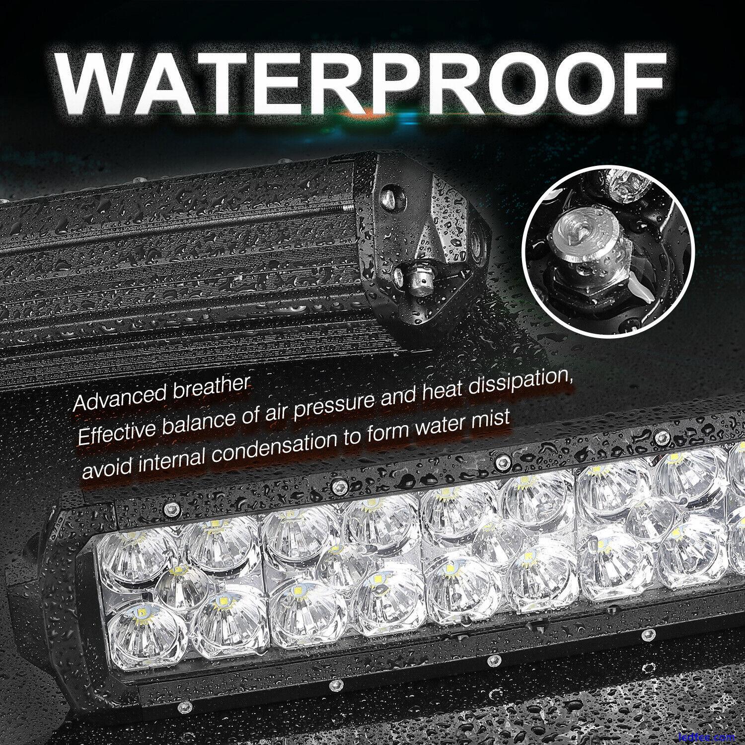 Curved 54in LED Work Light Bar Spot Flood Combo 6500K Driving Fog OffRoad Roof  3 