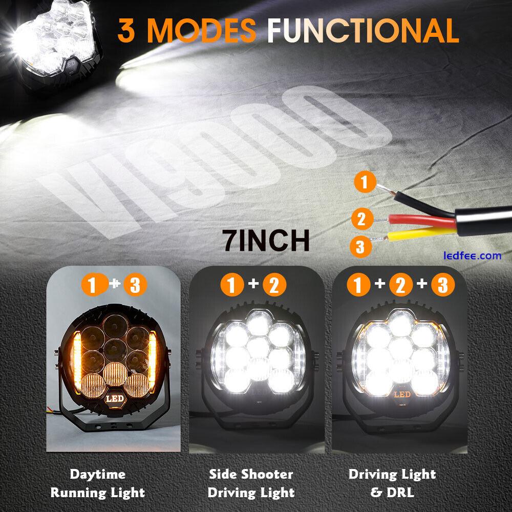 5 /7inch LED Work Light Bar Pods Spot Flood Combo Fog Lamp Offroad Driving Round 3 
