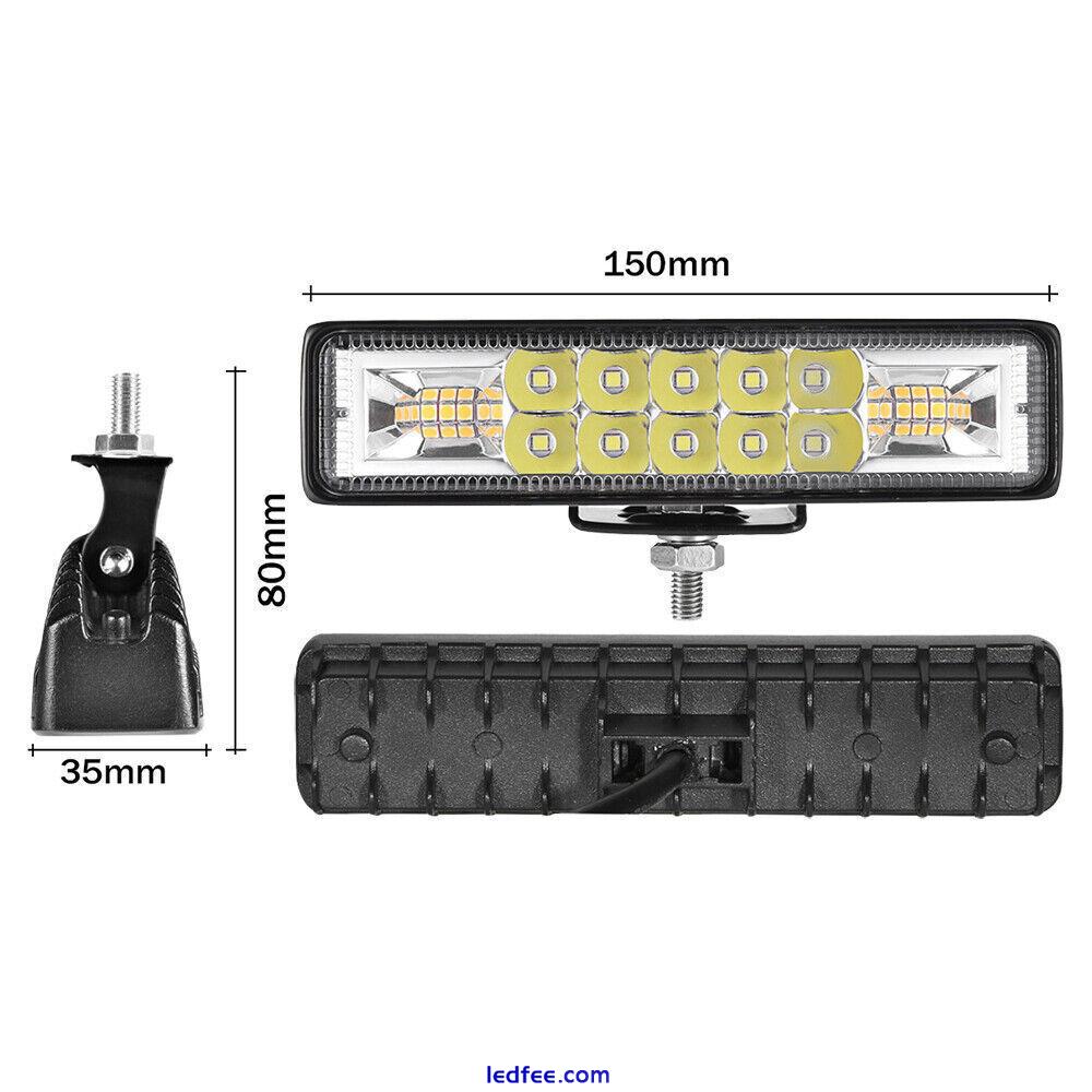 48W Strobe Flash Work Light Led Light Bar For Offroad 4X4 Atv Jeep Suv Motorcycl 5 