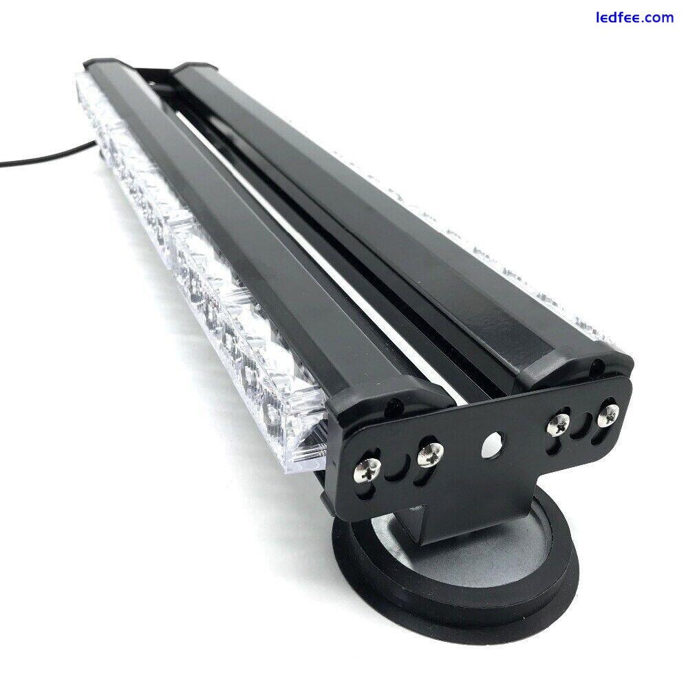 LED Roof Recovery Light Bar Amber Warning Strobe Flashing Magnetic Beacon 12-24v 3 