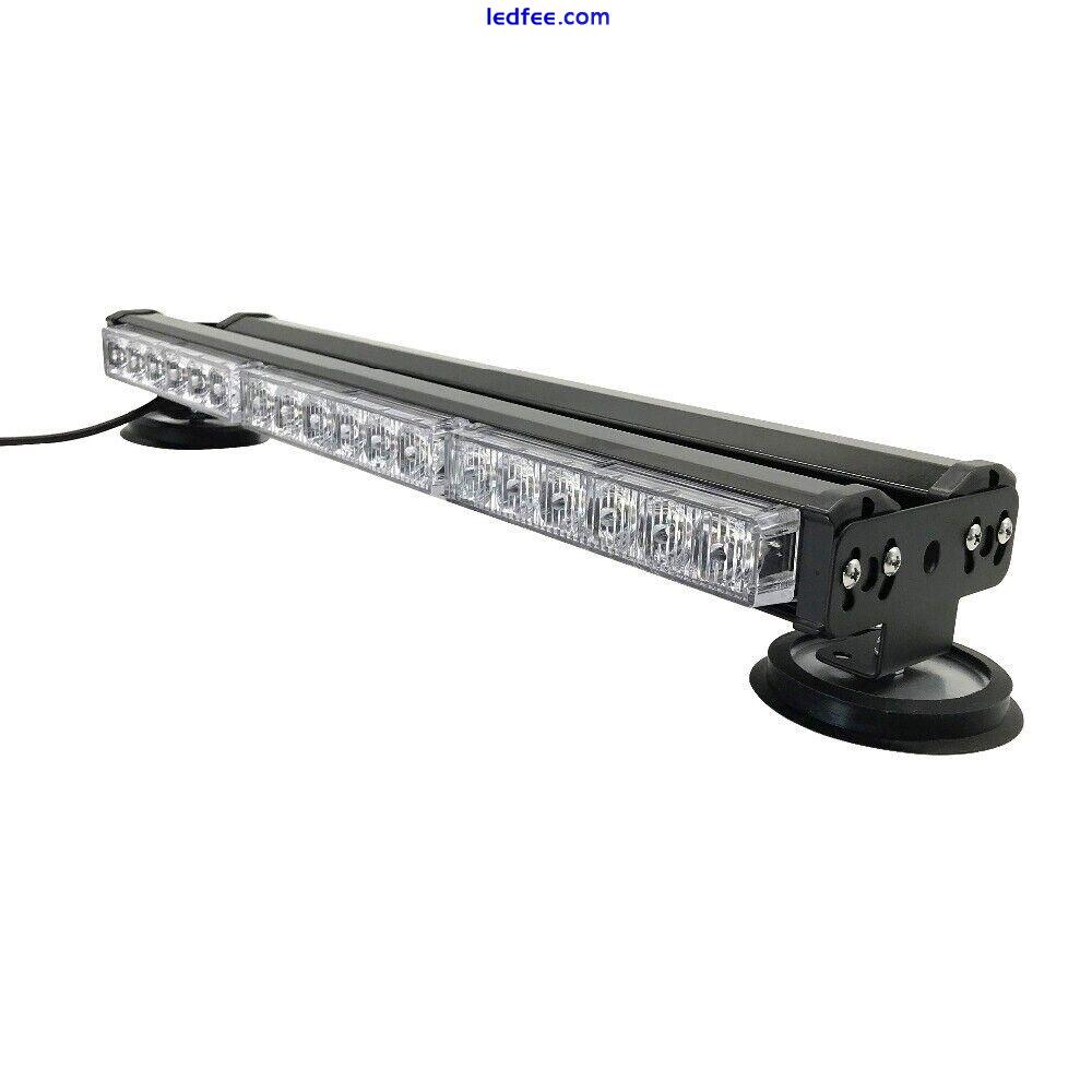 LED Roof Recovery Light Bar Amber Warning Strobe Flashing Magnetic Beacon 12-24v 1 