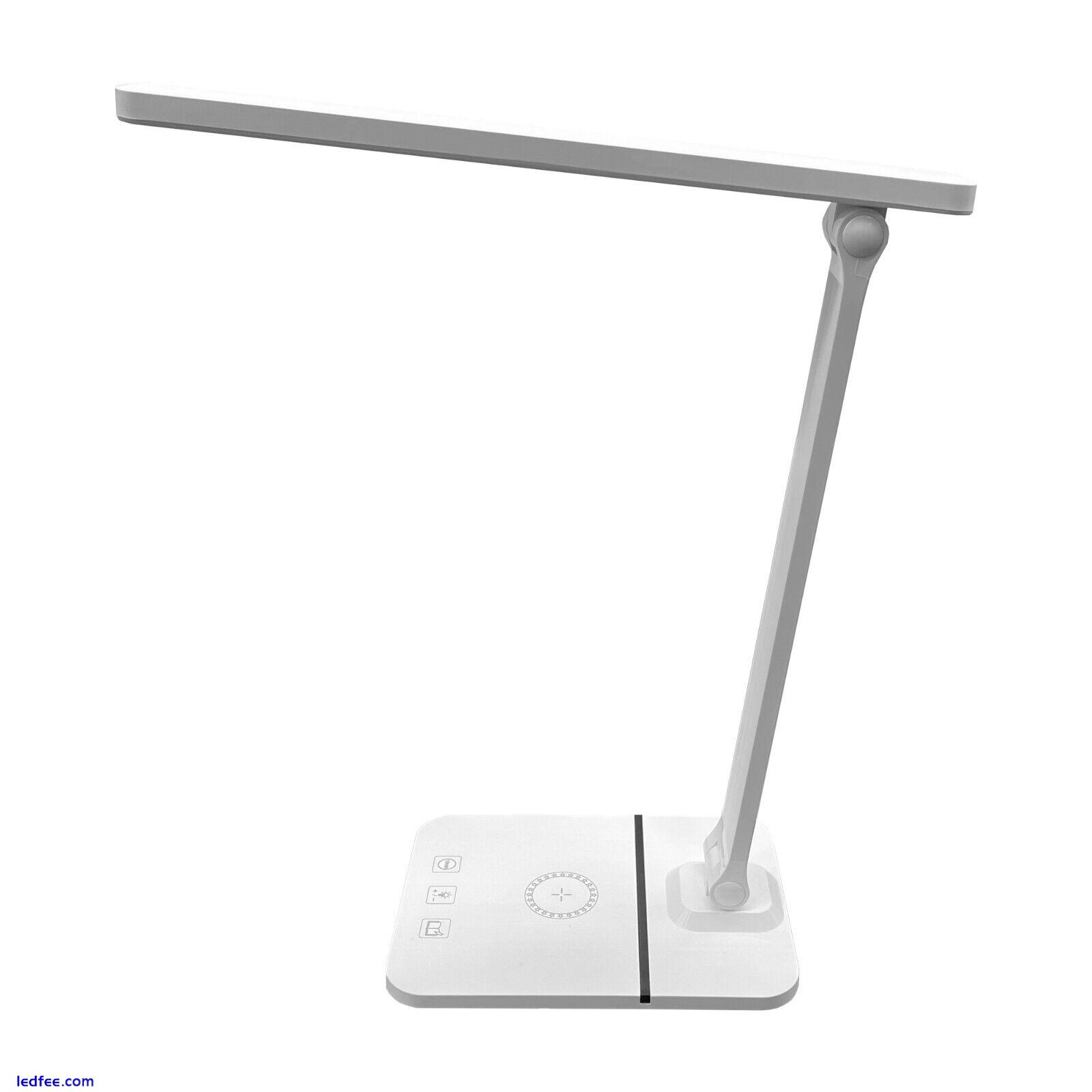 LED DESK LAMP WITH WIRELESS CHARGING USB PORT Dimmable Eye Caring Bedside Lamp 4 