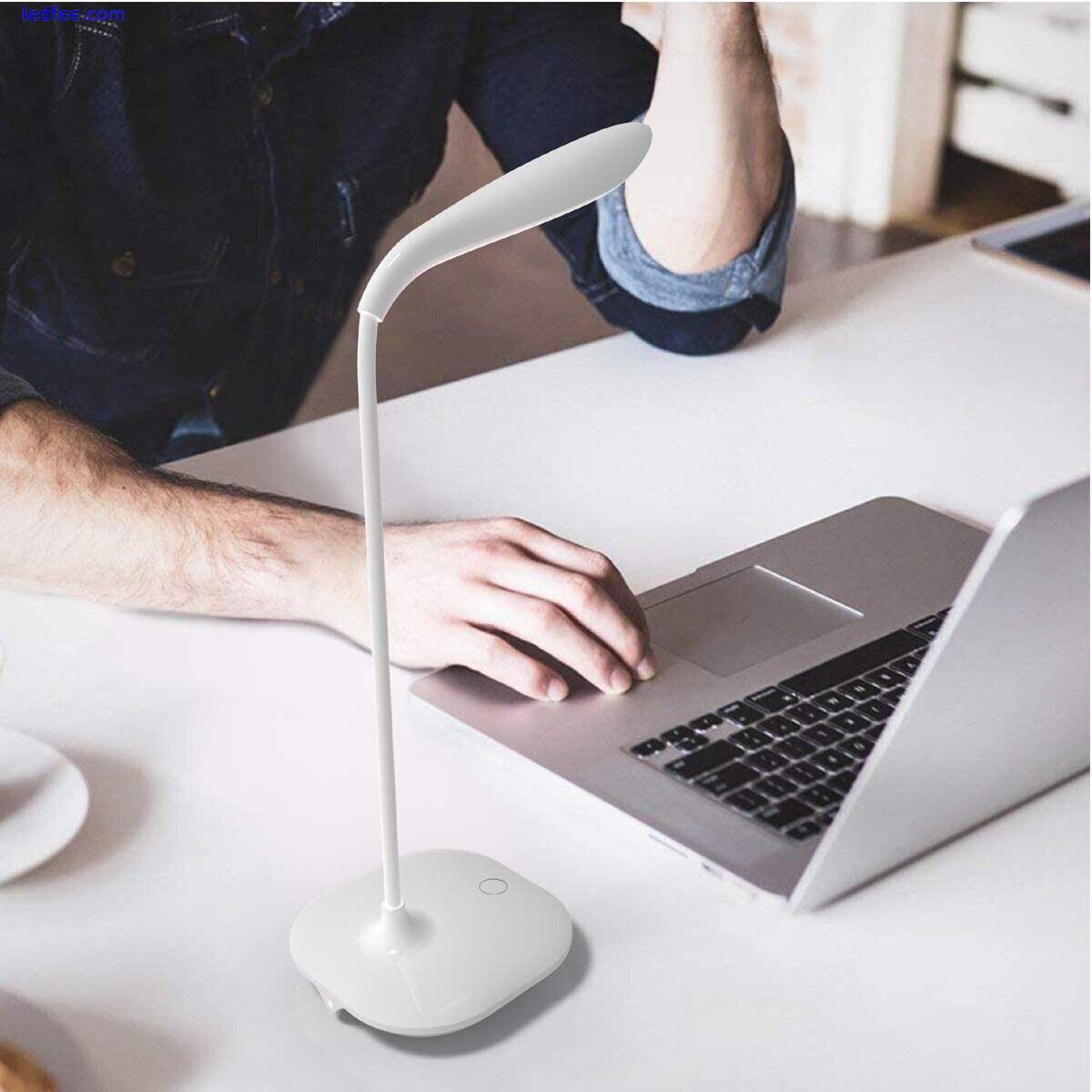 Reading Desk Lamp USB Rechargeable Dimmable LED Study Night Light Table Bedside 1 