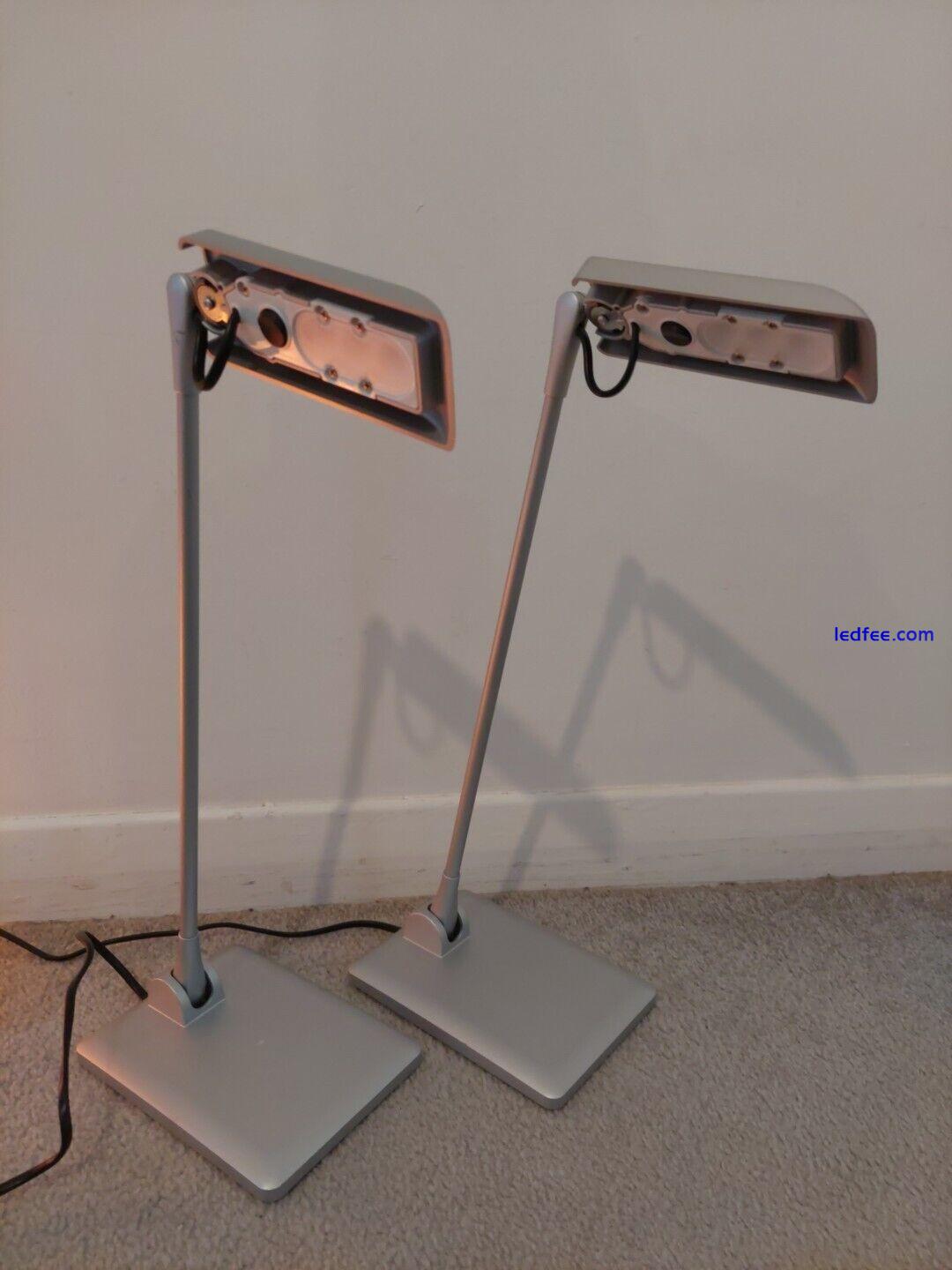 Pair of LUXO LED table Lamps. Adjustable  Heads. 2 