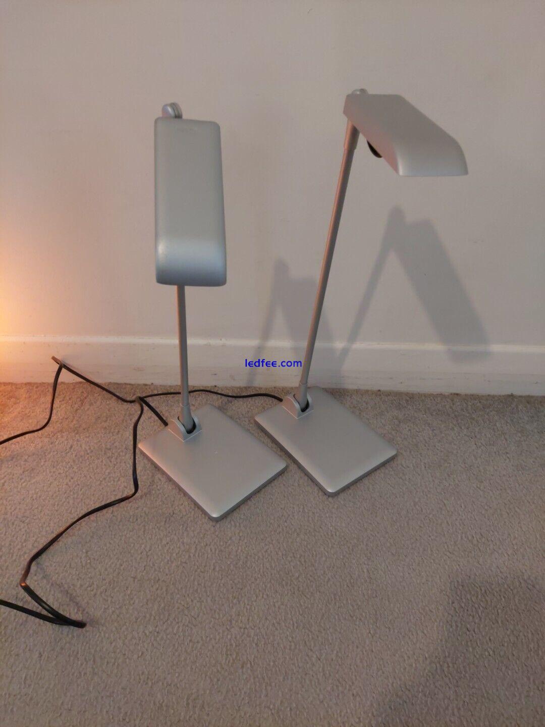 Pair of LUXO LED table Lamps. Adjustable  Heads. 5 