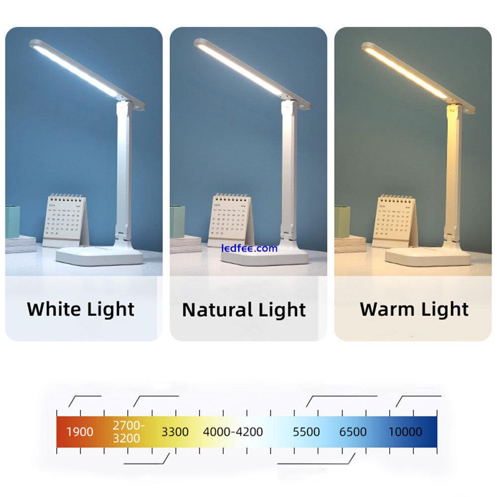 2 Head LED Touch Desk Lamp Dimmable Bedroom Reading Light with Pen Phone Holder 5 