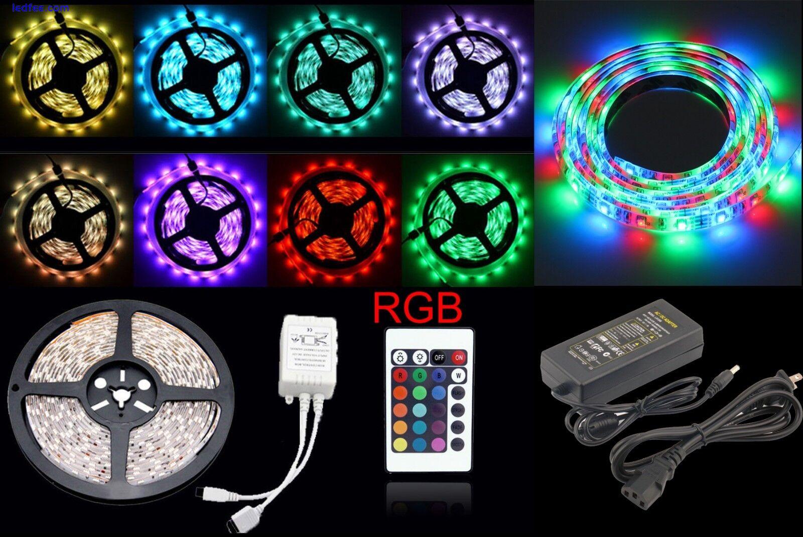 5050 RGB LED STRIP LIGHTS 5-10M  COLOUR CHANGING FLEXIBLE TAPE LIGHTING SMD 0 