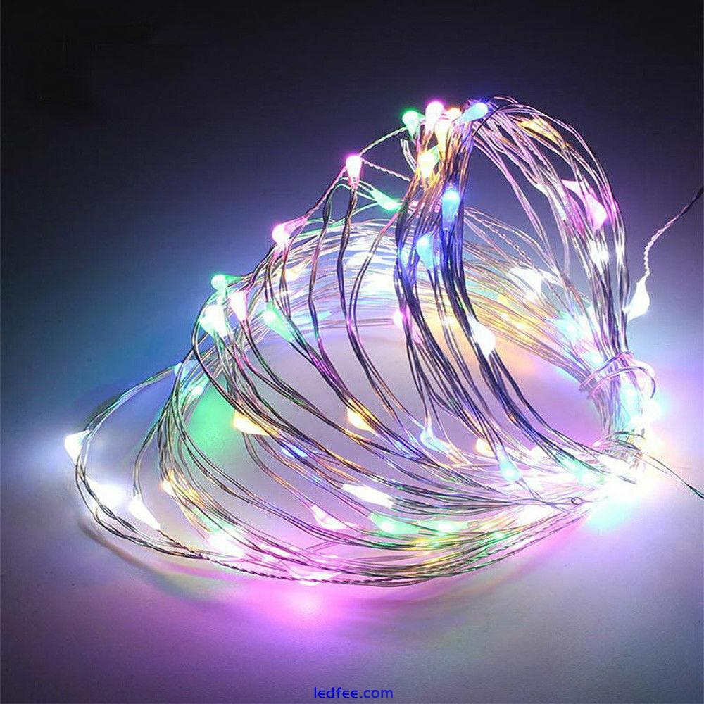 5M 10M 20M LED 5V USB Micro Rice Wire Copper Fairy String Lights 8Modes Party 5 