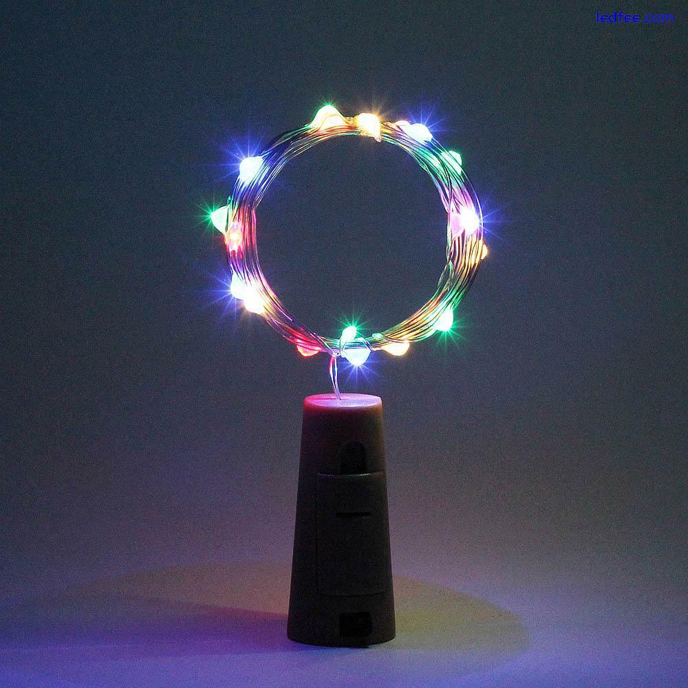 Bottle String Light 2m Cork Shaped 20 LED Fairy Party Light Up Wine Gin Glass 3 