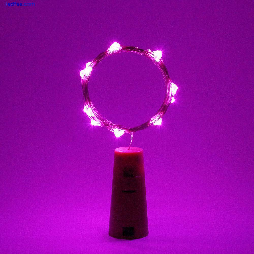 Bottle String Light 2m Cork Shaped 20 LED Fairy Party Light Up Wine Gin Glass 5 