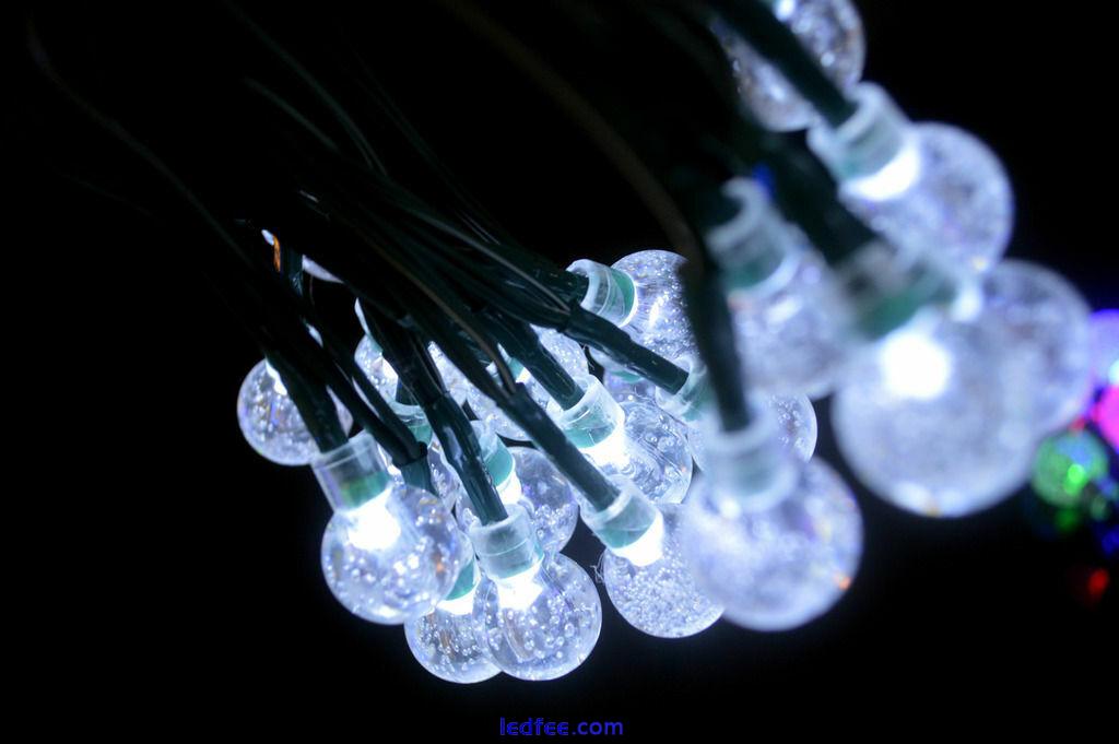 LED Solar Powered Garden Party Fairy String Crystal Ball Lights Outdoor Light 4 