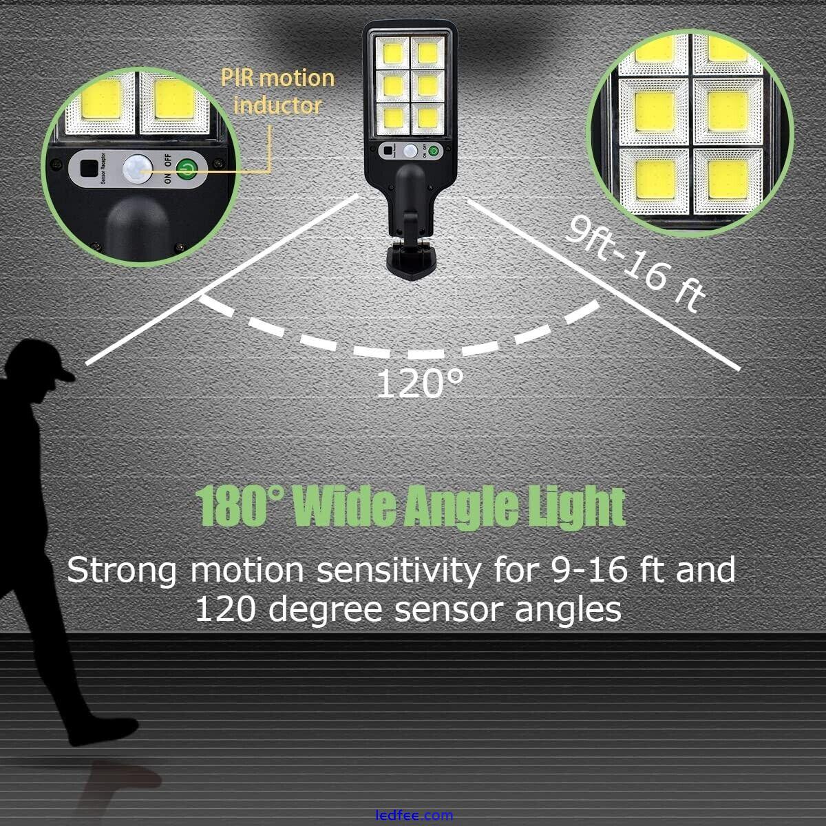 3PCS Outdoor Solar Wall Light LED Motion Sensor Bright Flood Street Lamp 3 Modes 5 