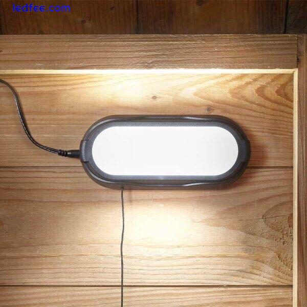 Solar Security LED Light Hanging White Garden Outdoor Lamp Shed Garage Recharge 5 