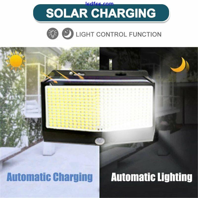 468 LED Solar Power Motion Sensor Light Outdoor Security Yard Street Wall Lamp 4 