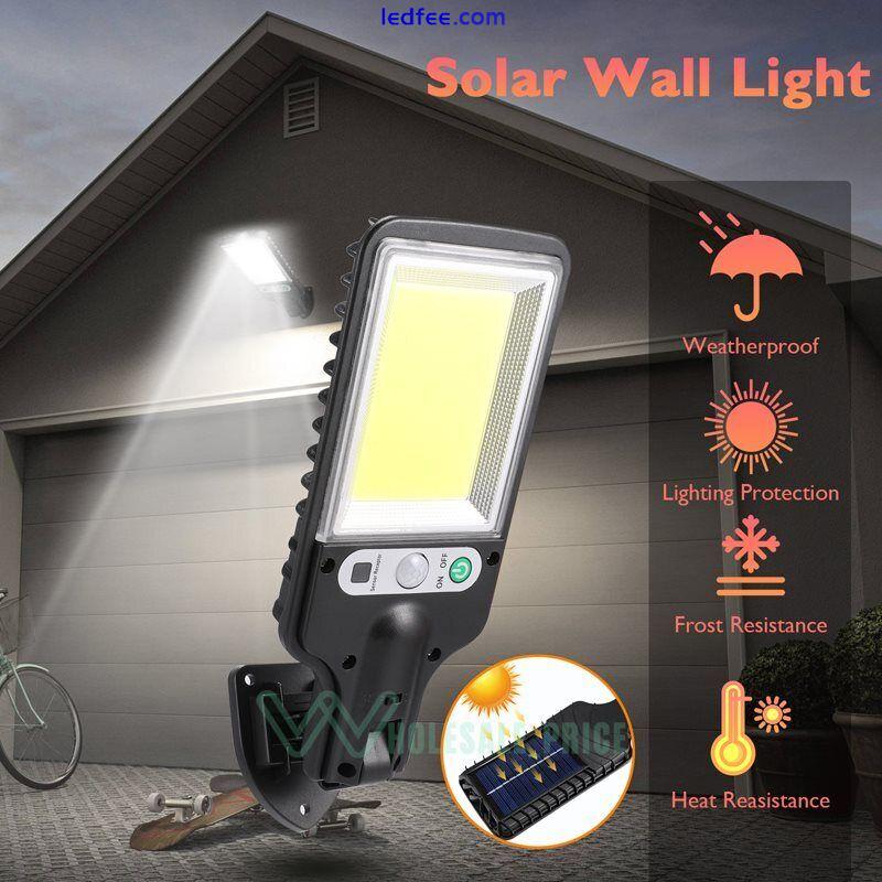 99000000LM LED Solar Flood Light Security Motion Sensor Outdoor Yard Street Wall 4 