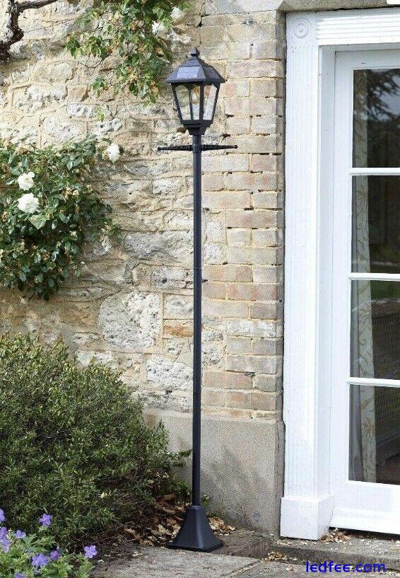 Solar Powered Vintage Style Lamp Post Victorian Style Street Light Garden Decor 1 