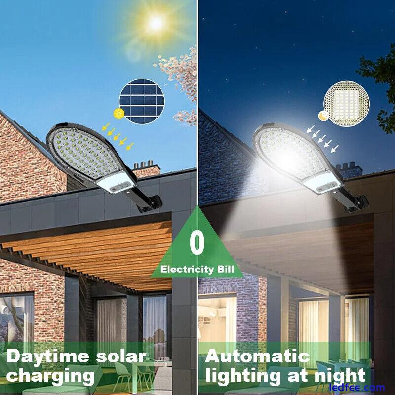 Solar Street Light Floodlight Motion Sensor Outdoor Garden Yard Garage Wall Lamp 0 