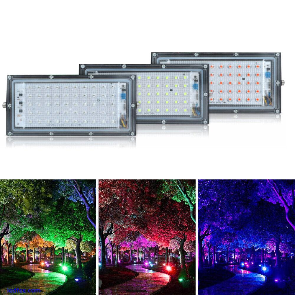 50W Led Flood Light Outdoor Garden Yard Spotlight Blue Red Green Party Bar Lamp  4 